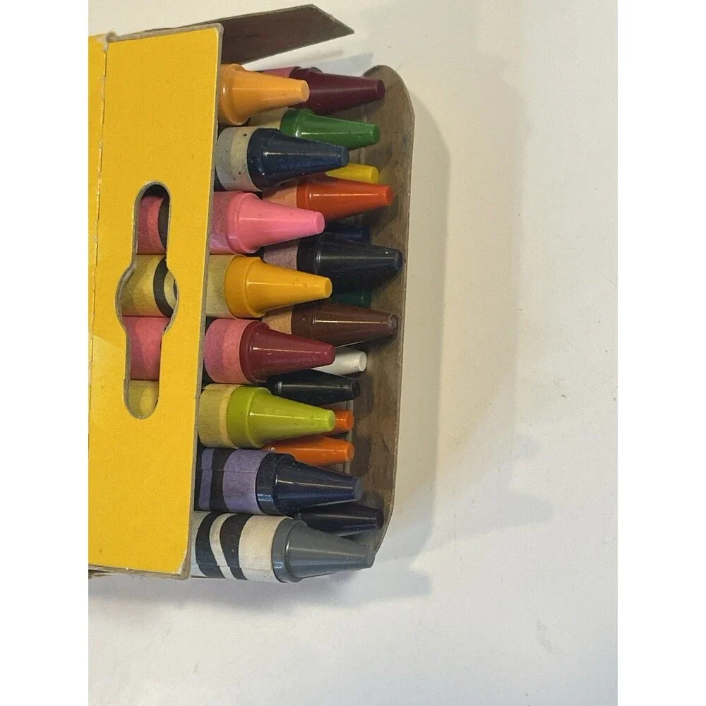 2002 Crayola Crayon 24-Count Lot (2) Retired Dandelion Apricot Cerulean Indigo